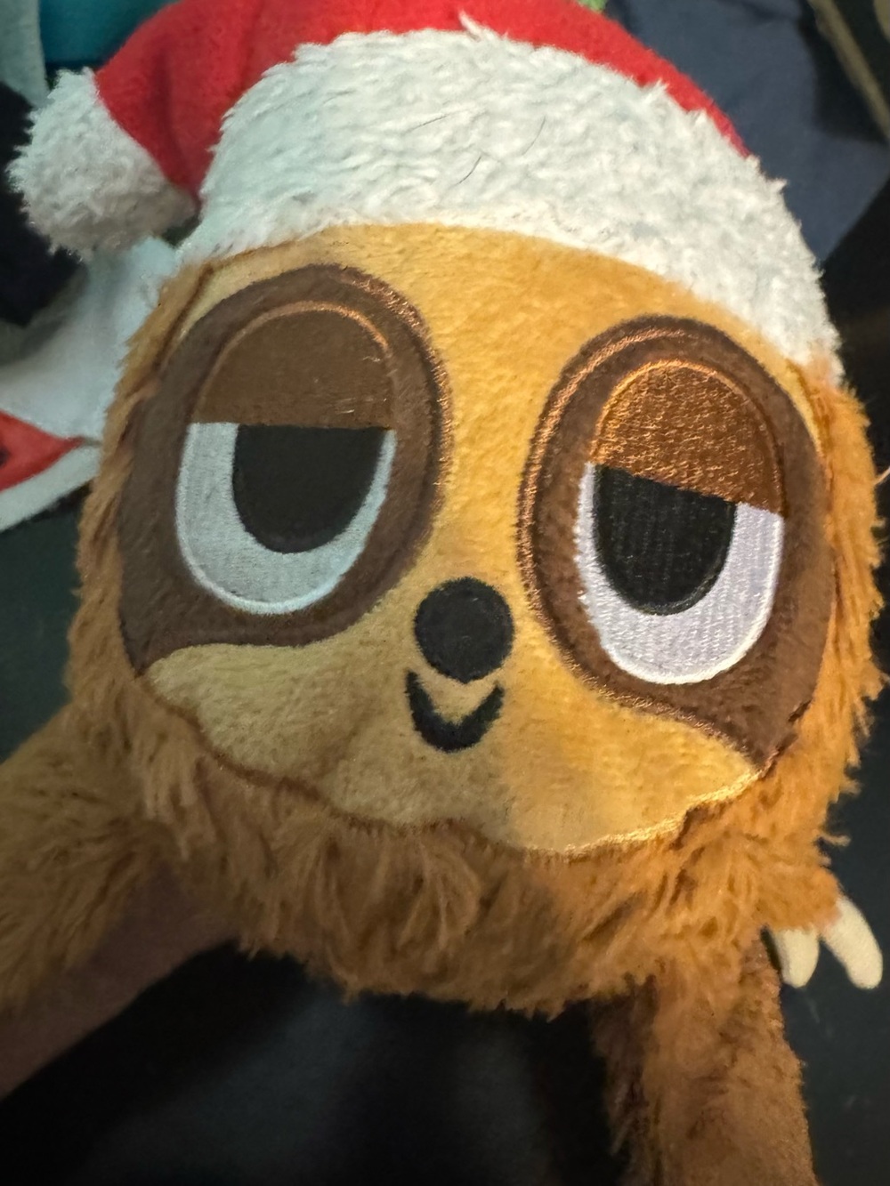 Bark Box XXL Plush Sloth with Santa Hat JUMBO Dog Toy